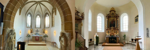 Altarraum Johanniskirche Rosenberg und Michaelskirche Poppenricht