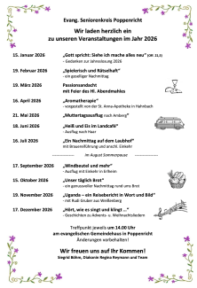 Seniorenkreis Poppenricht_Programm 2026