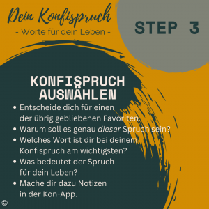 Konfispruch auswählen